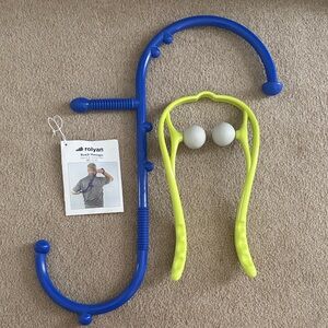 Blue and Neon Yellow Massage Tools Set